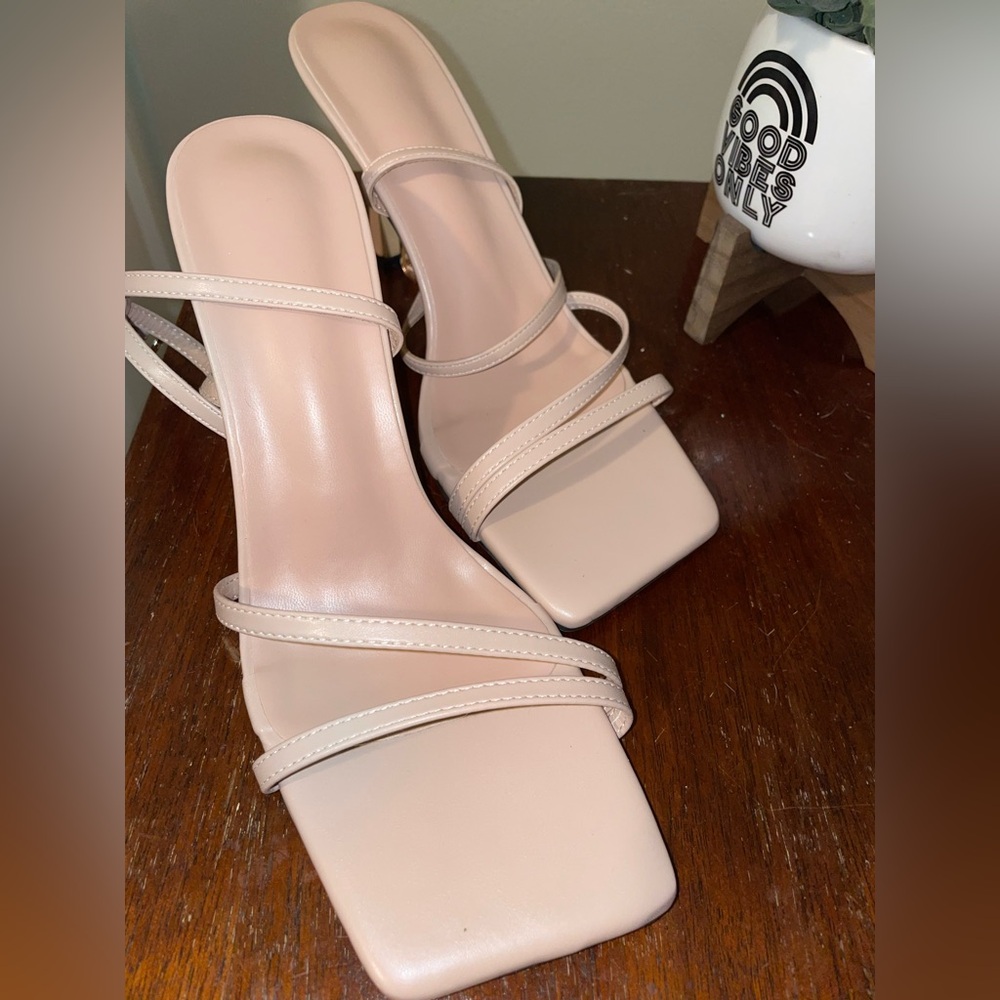 Elegant Nude Strappy Heels